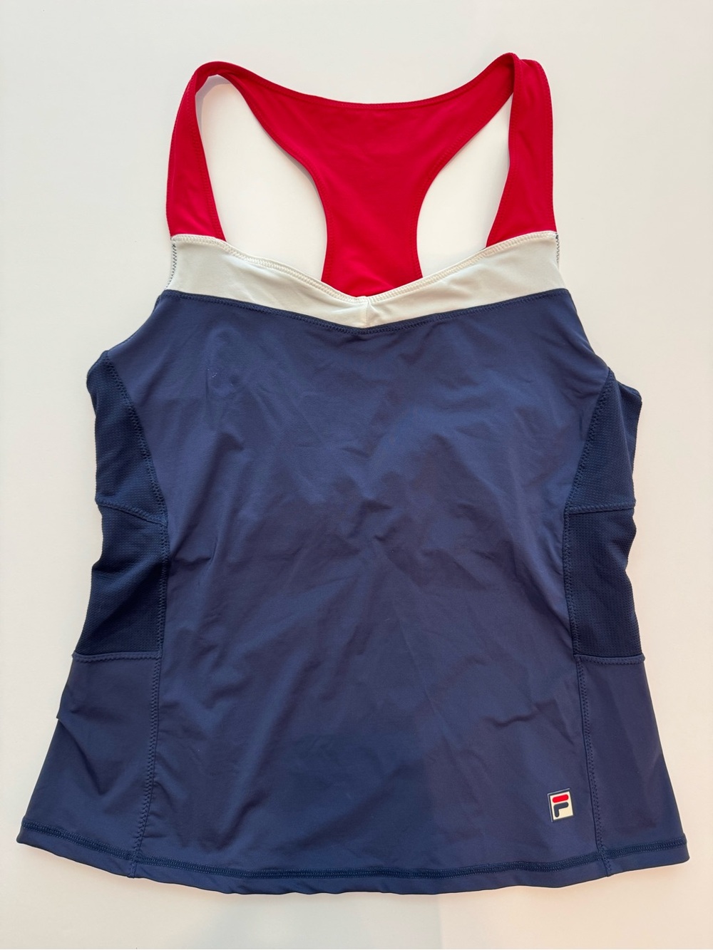 Fila Navy, Red & White Racerback One-Piece Swim Top